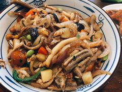 葱炒鳝糊面-爱家面馆(常州总店)