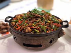 铁板鲜鱿肥肠-禾珍珠家常小馆(河南博物院店)