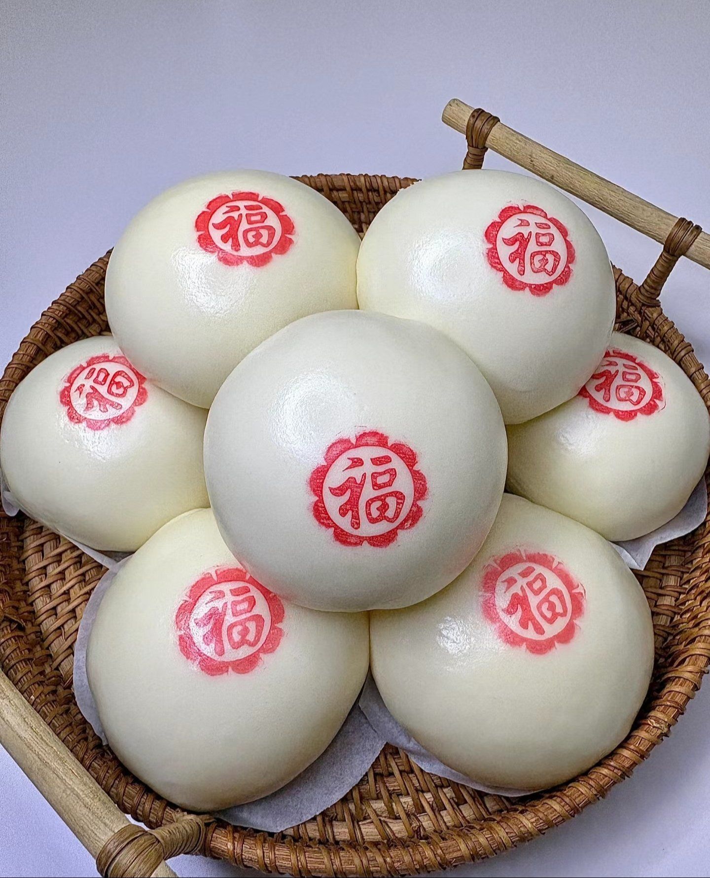 新年福气馒头,祝你福气满满.附教程