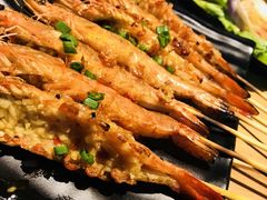 51度深海烤虾-路边摊小炉子烧烤