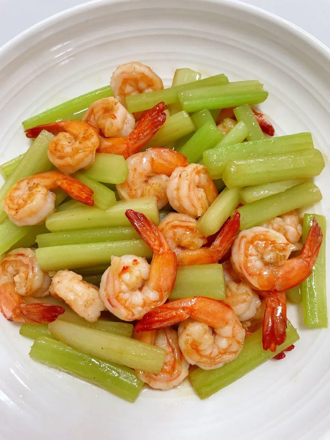 小白西芹炒虾仁