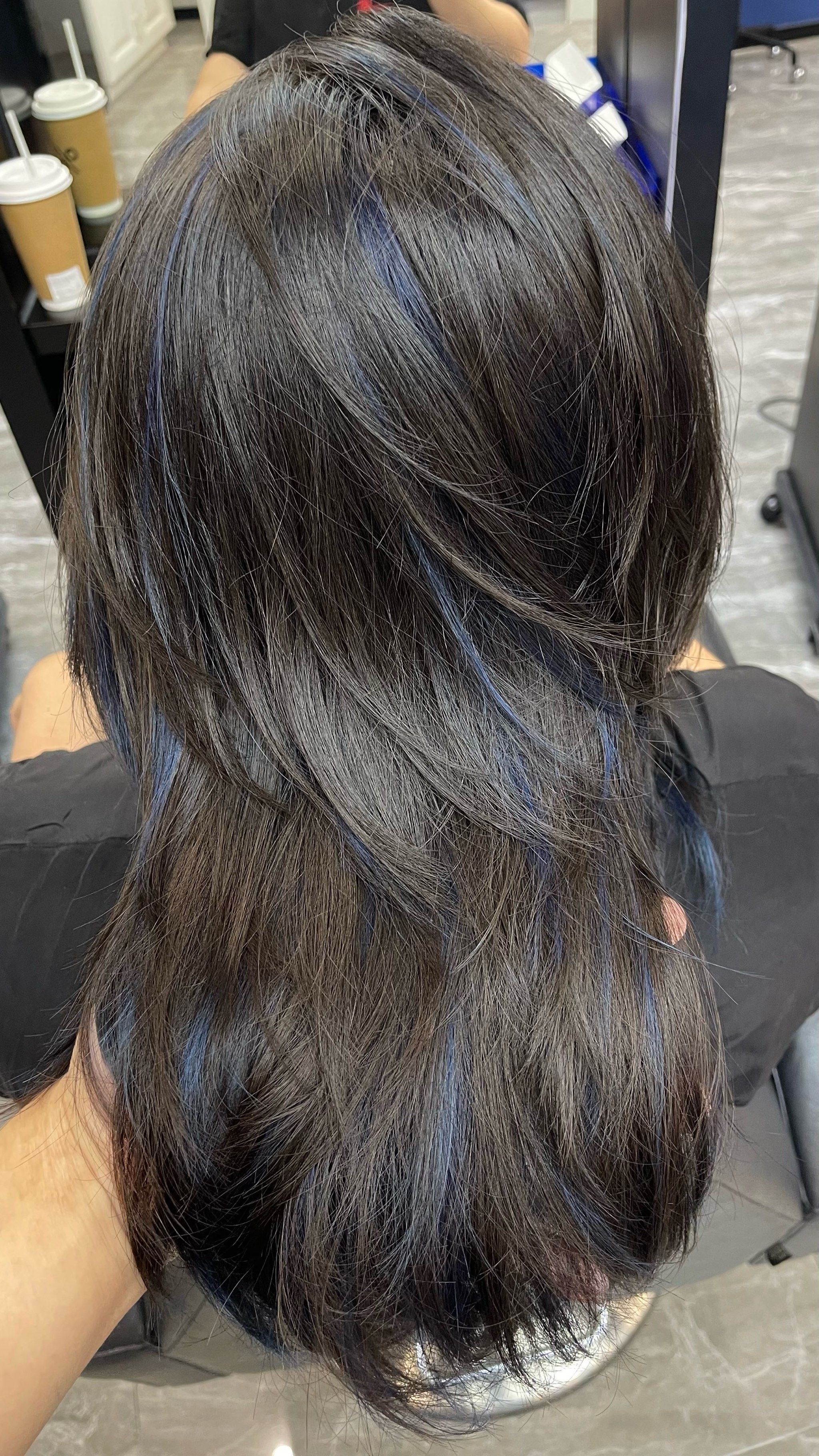 灰棕混搭染发体验