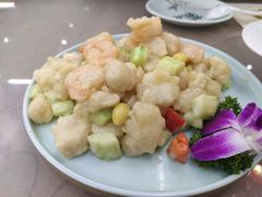 银鳕鱼爆鲜虾-大眼锅贴饺子(河西店)
