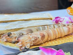 九节虾，象拔蚌-鲜入围煮花胶鸡海鲜火锅