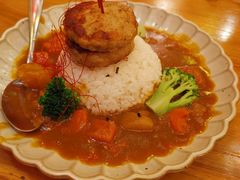 南洋鸡肉汉堡咖喱饭-桃太郎创作料理(大坪店)