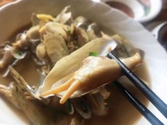 姜葱炒蛏子-天桥饭店·特色海鲜(金山嘴渔村店)