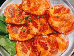 调味牛五花肉-青瓦炭韩潮烤肉(花园道店)