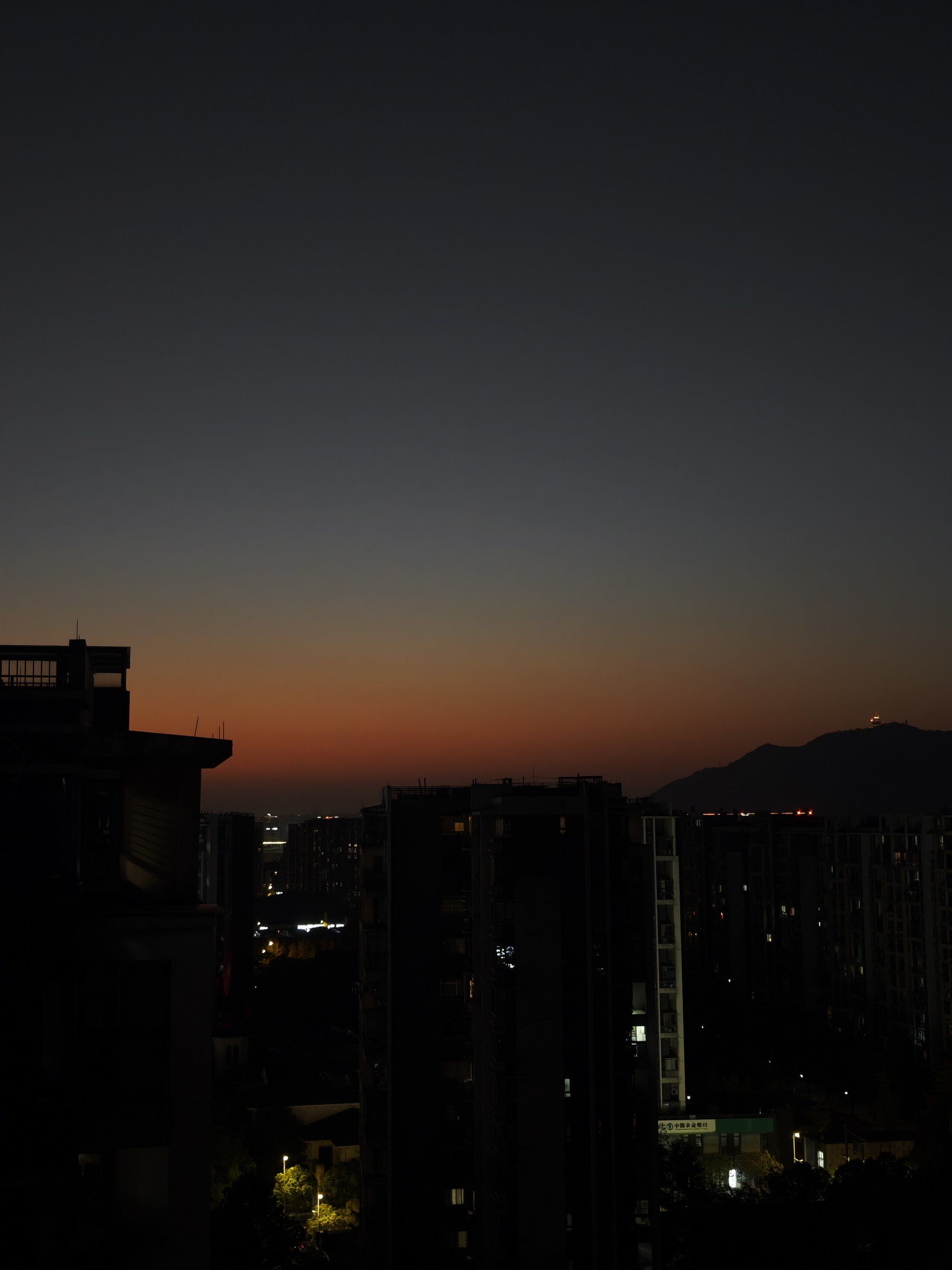 傍晚城景温柔了