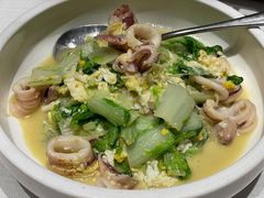 笔管鱼小白菜-开海·红岛海鲜虾水饺(石老人店)