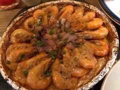 铁板蒜蓉虾-老阿爸鲜鱼土菜(昆山花桥店)