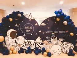 -团子宝宝宴派对百日宴生日布置策划·求婚策划·气球布置别墅民宿