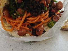 鸡蛋花干夹菜-三兄弟高炉烧饼