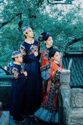 -后宫·古装汉服京剧儿童亲子全家福摄影