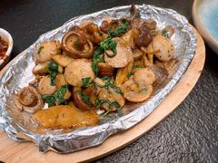 铁板九层塔鲜菇-莲华素食府