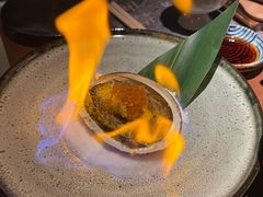 火焰黑鲍配海胆-岩也·日料与酒(龙岗天安云谷店)