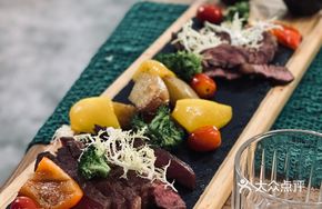 Fun Wooden Board Steak