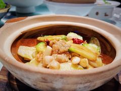砂煲金蒜芥菜胆-四季民福烤鸭店(故宫店)