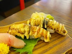 燒皇帝蟹柳壽司（兩件）-築鳥日本料理(黑沙环店)