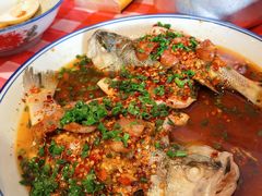 三椒蒸鲈鱼-荆九爷爆炒桥头三嫩(浙大店)