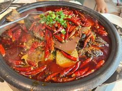 毛血旺烤鱼-探鱼·鲜青椒爽麻烤鱼(广州花都来又来店)