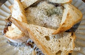 Yunnan Mixed Mushroom Poached Egg with Sourdough Bread