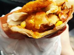 -小红车炸蛋葱油饼