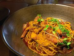 辣味大虾蒜香意面-良木缘咖啡西餐(川大店)