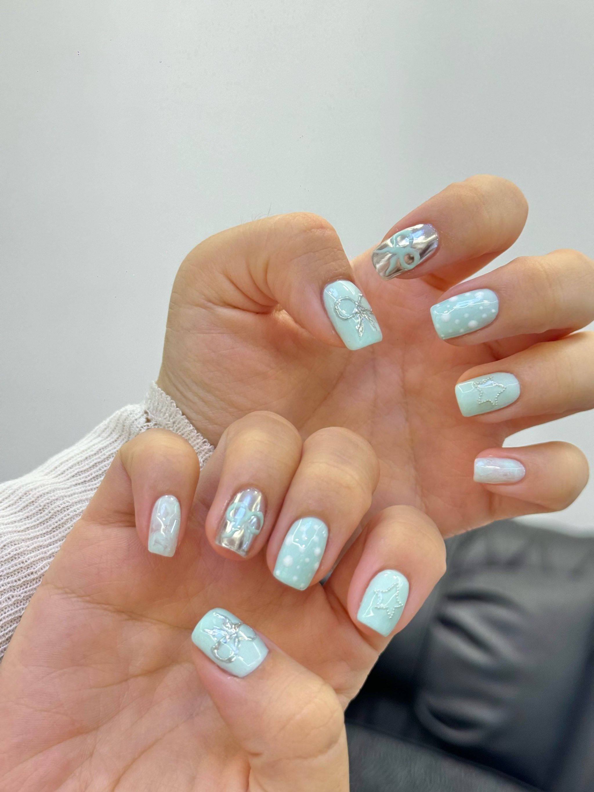 薄荷曼波绿0107夏日美甲97