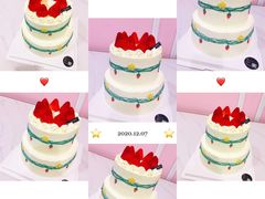 14英寸动物奶油韩式裱花草莓简约款-艾加柒克蛋糕茶歇甜品台(春熙路店)