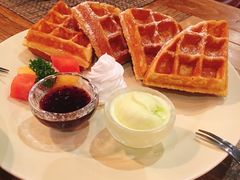 奶油华夫饼-加菲咖啡西餐厅garfield coffee(蓝宝石大厦店)