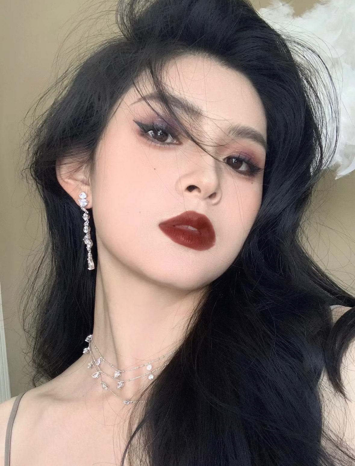 浓颜感魅紫烟棕小烟熏妆