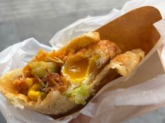 -小红车炸蛋葱油饼
