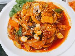 五花肉炒墨鱼仔-黑山岛餐厅