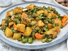 茄丁炒豆角-二张农家菜(天通苑店)