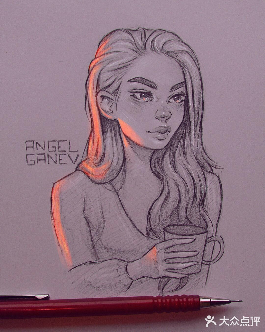 画家笔下会发光的人物手绘