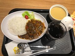 黑胡椒金针菇肥牛饭+汤-大家乐(广州中华广场店)
