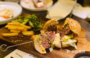 100% Handmade Beef Burger with Fries