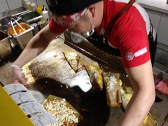 烤冷面制作过程-四环冷面王(西单华威约饭街店)