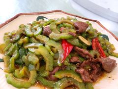 苦瓜炒牛肉-区海鸡场饭店(石壁店)