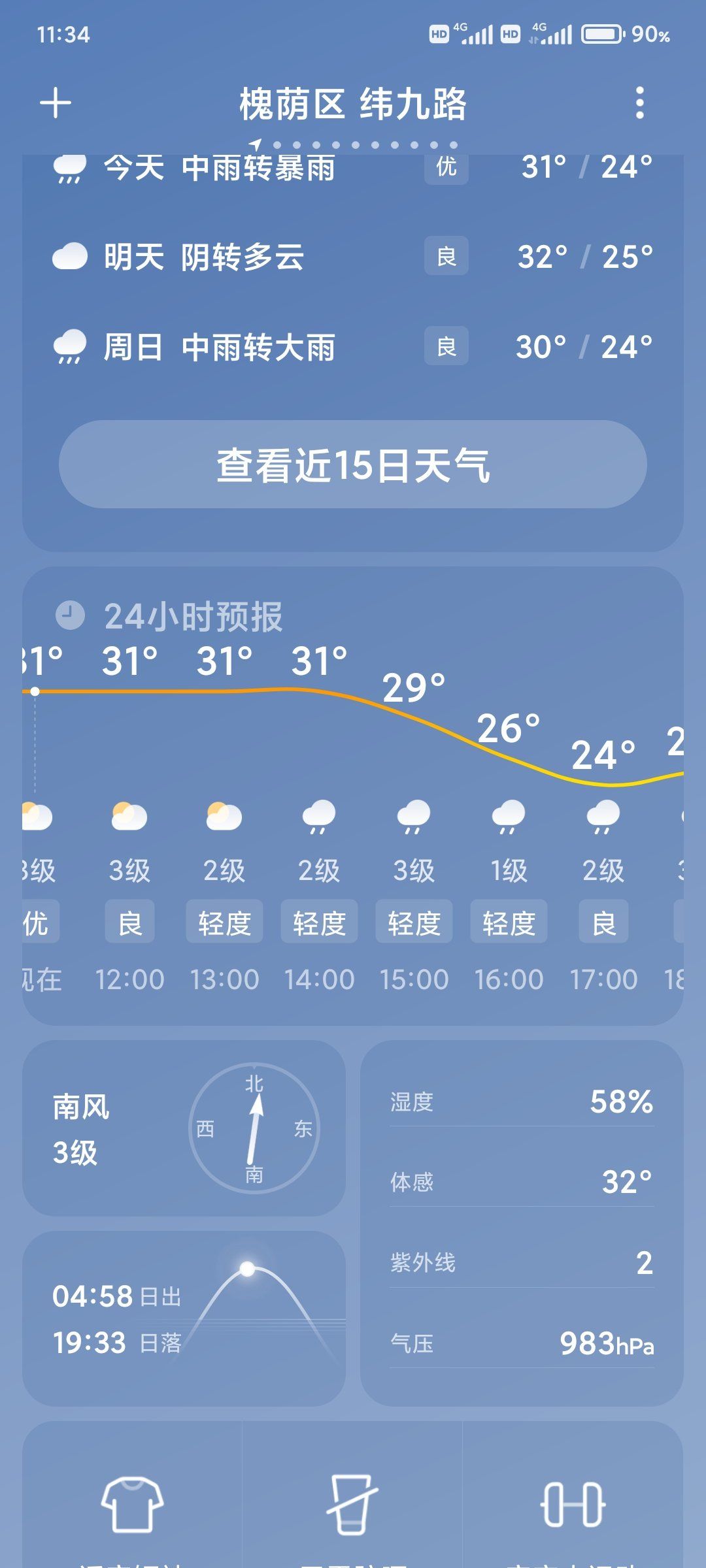 天气实今日情况