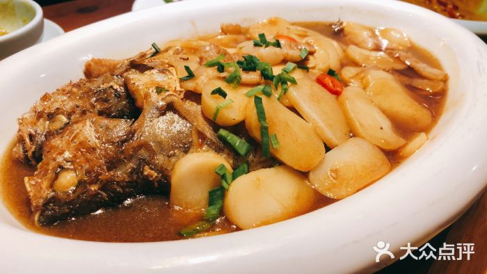 壹品轩·东坡家宴(湖滨店)-黄鱼烧年糕-菜-黄鱼烧年糕图片-杭州美食