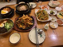 铁板土豆煎牛肉-长寿参鸡汤(朝韩风情街店)