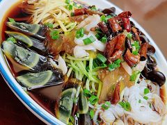 秋葵拌海蜇-爷爷的烀饼店