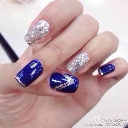 闪亮蓝色系-甲壳儿美甲美睫