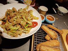 干锅有机花菜-老头儿油爆虾(星光一期店)