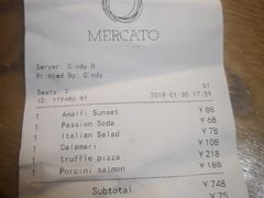 账单-Mercato莫卡多露台餐厅与酒吧(K11店)