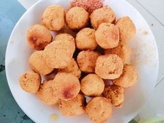 农家干炸豆腐丸子-姥家大锅台水库渔家