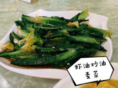 虾头油炒油麦菜-家利美食店