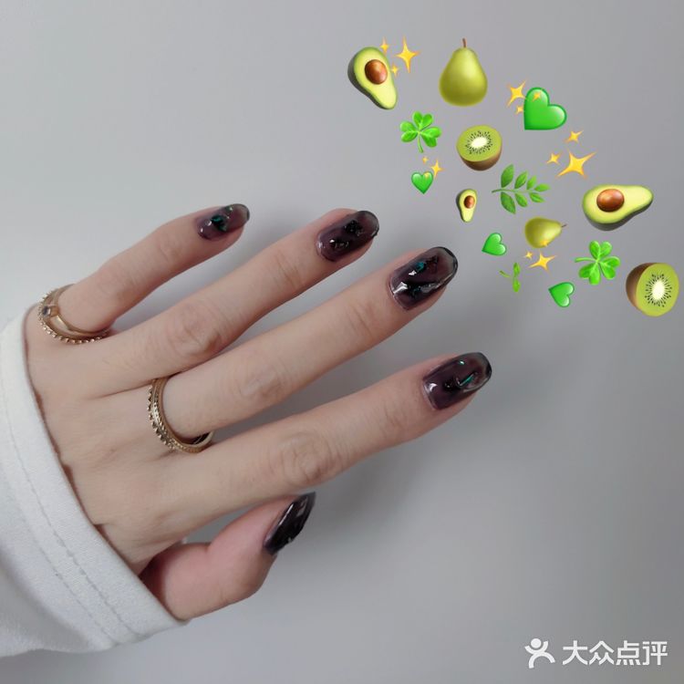 DIY透黑美甲~酷酷的盐系女孩~