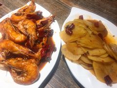 辣炒大虾-嗨辣小聚·盘锦河蟹·海鲜烧烤龙虾(盘锦十年好店)